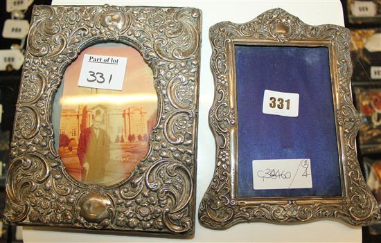 Two early 20thC silver photograph frames